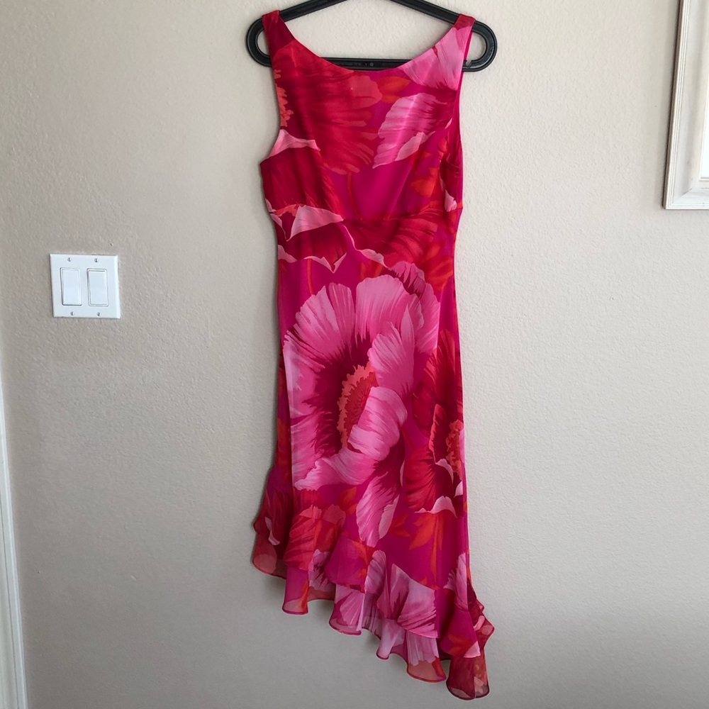 Anthropologie Mica pink and red floral dress - Picture 2 of 4